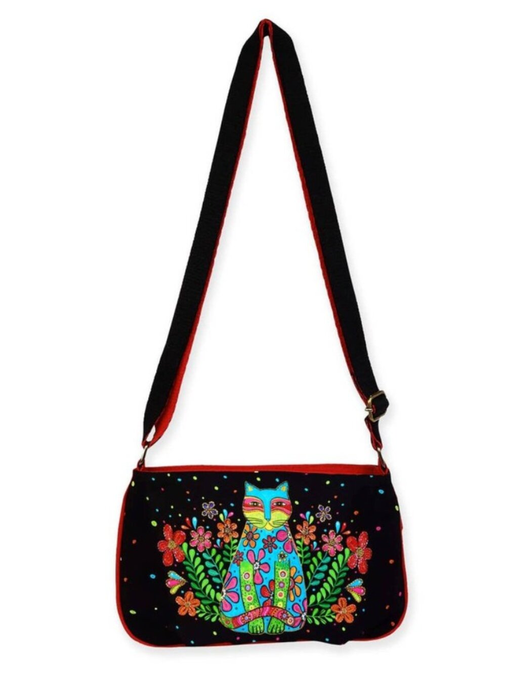 Laurel Burch Kaleidoscope Kat Small Crossbody Cat